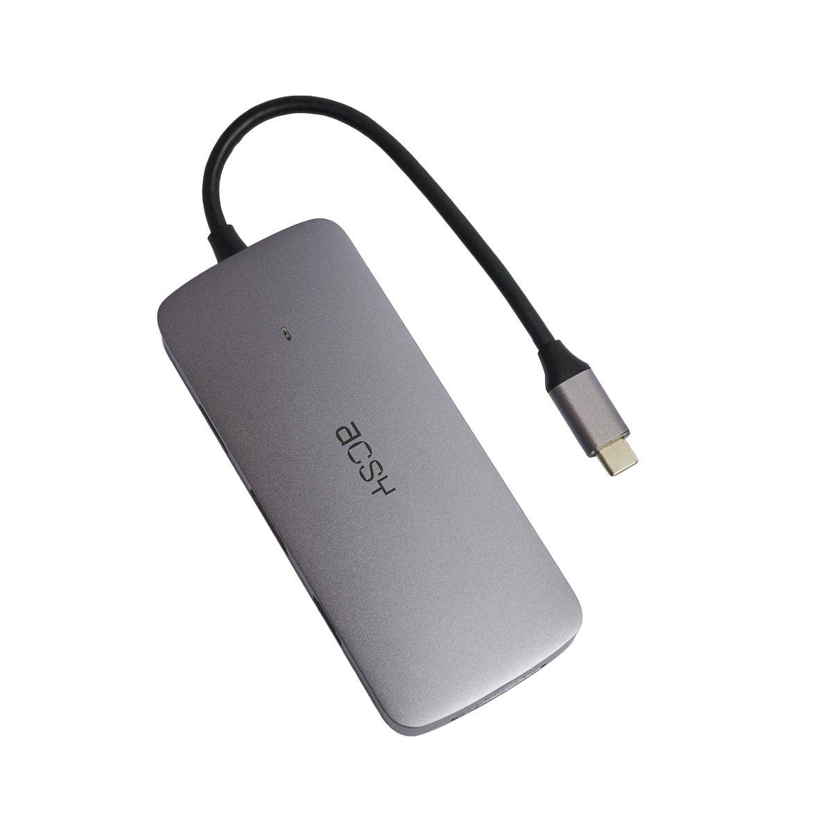 Hub adpatador USB-C para 10 puertos ACSY-1