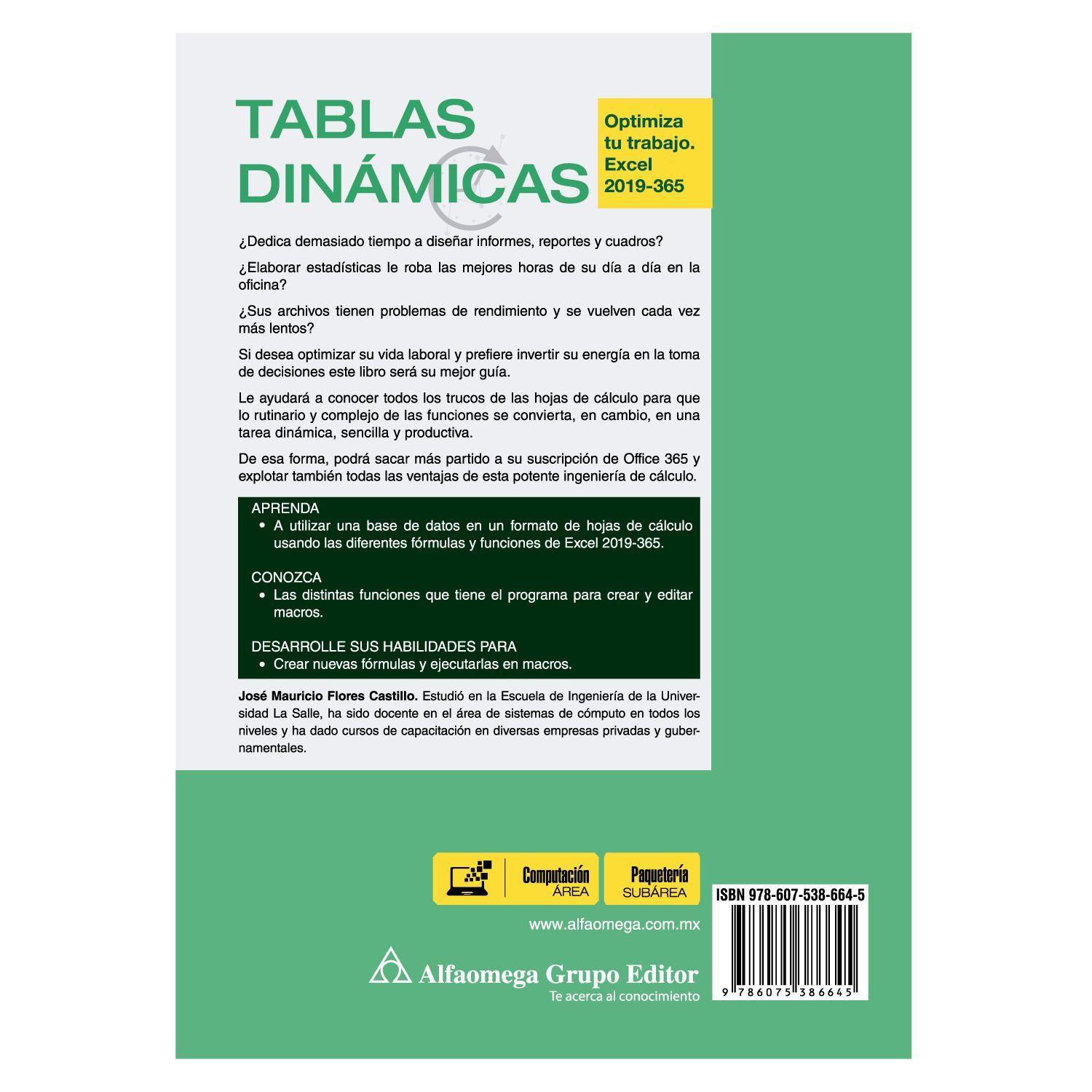 TABLAS DINÁMICAS – Optimiza tu trabajo. Excel 2019 / 365-1