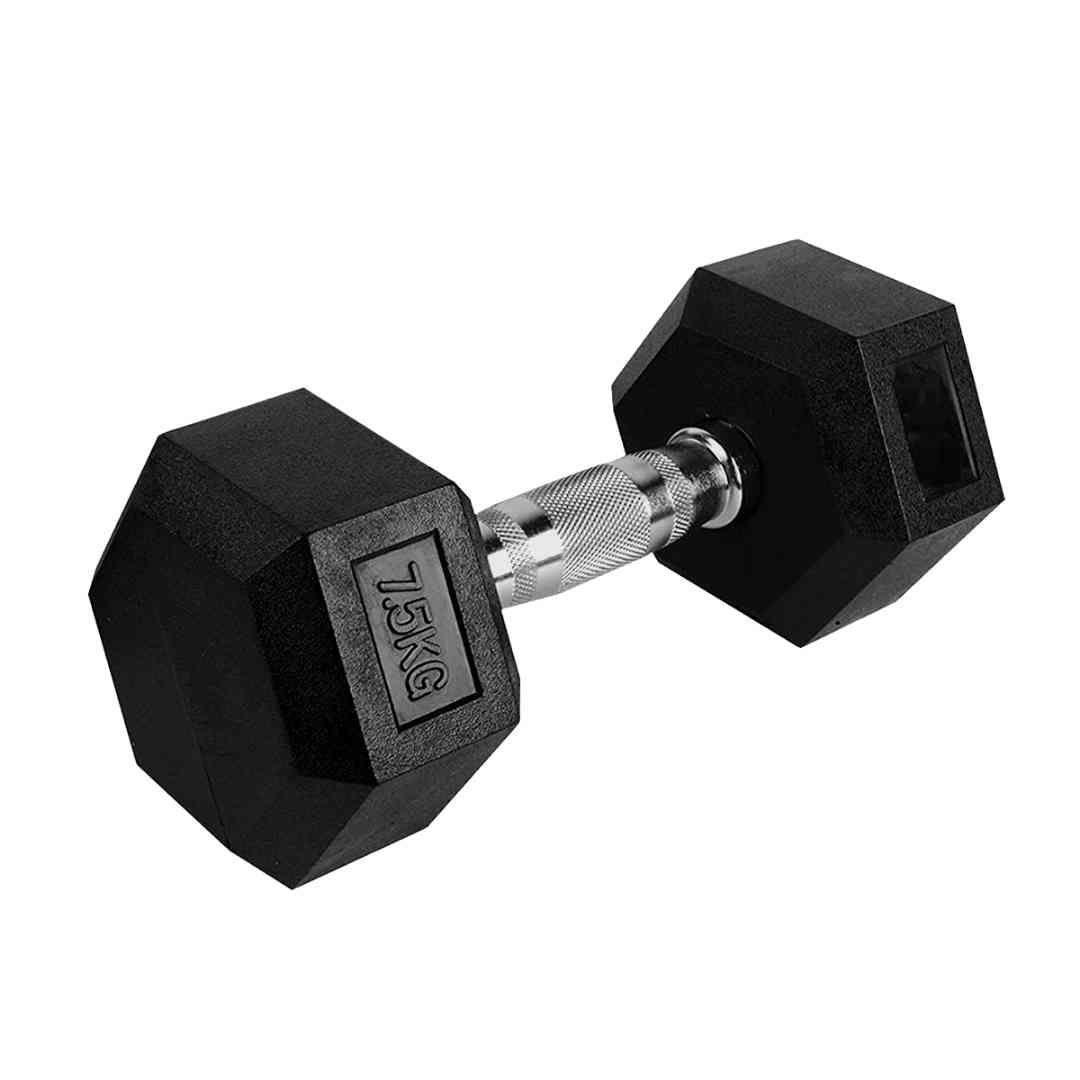 Mancuerna Hexagonal De 7,5kg Precio Por C/u Barra Cromada-1