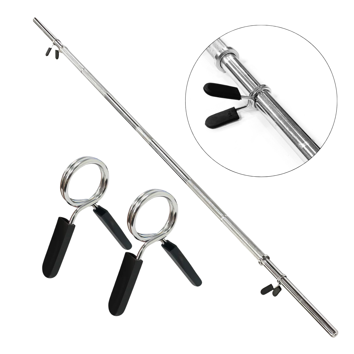 Barra Pre-Olímpica Recta Cromada 220 cm-0