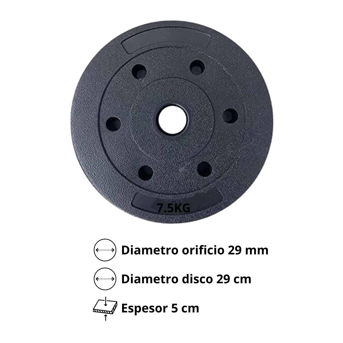 Barra Preolímpica 120cm Cromada + 15kg En Discos -3