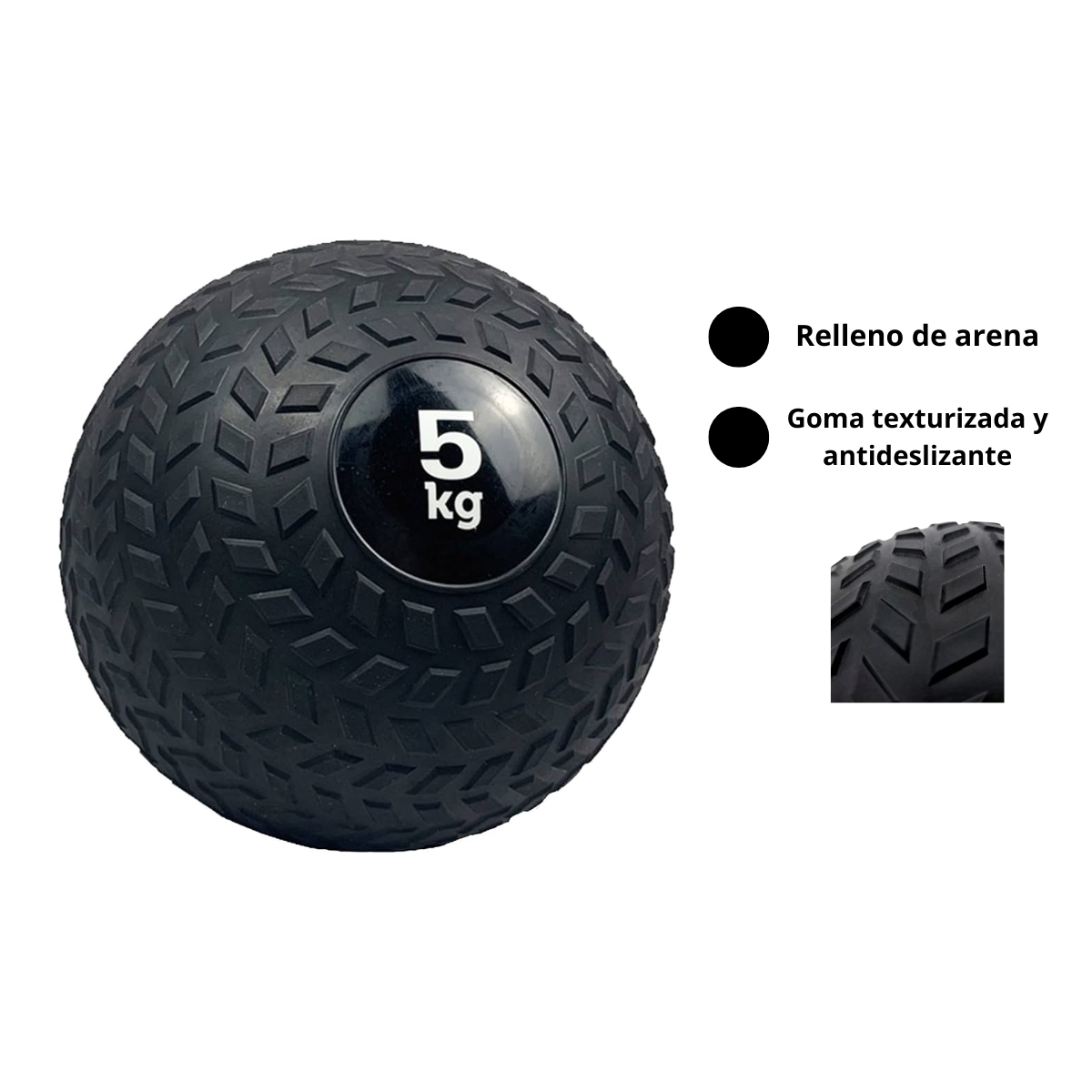 Balón Medicinal 5kg Para Entrenamiento Crossfit / Slam Ball-2