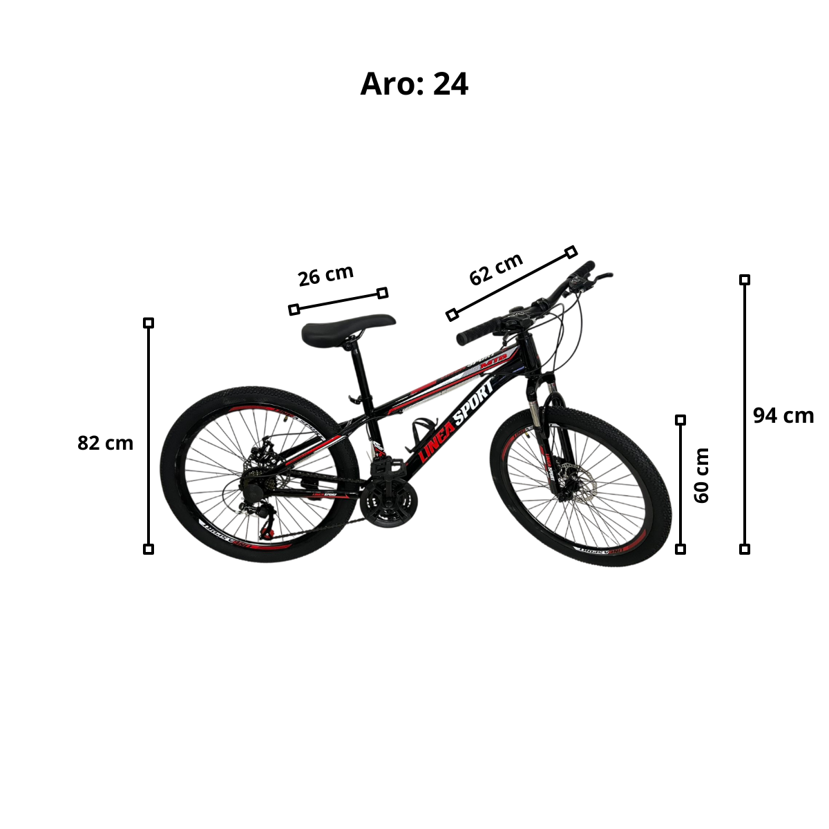 Bicicleta aro 24" Con Cambios-1
