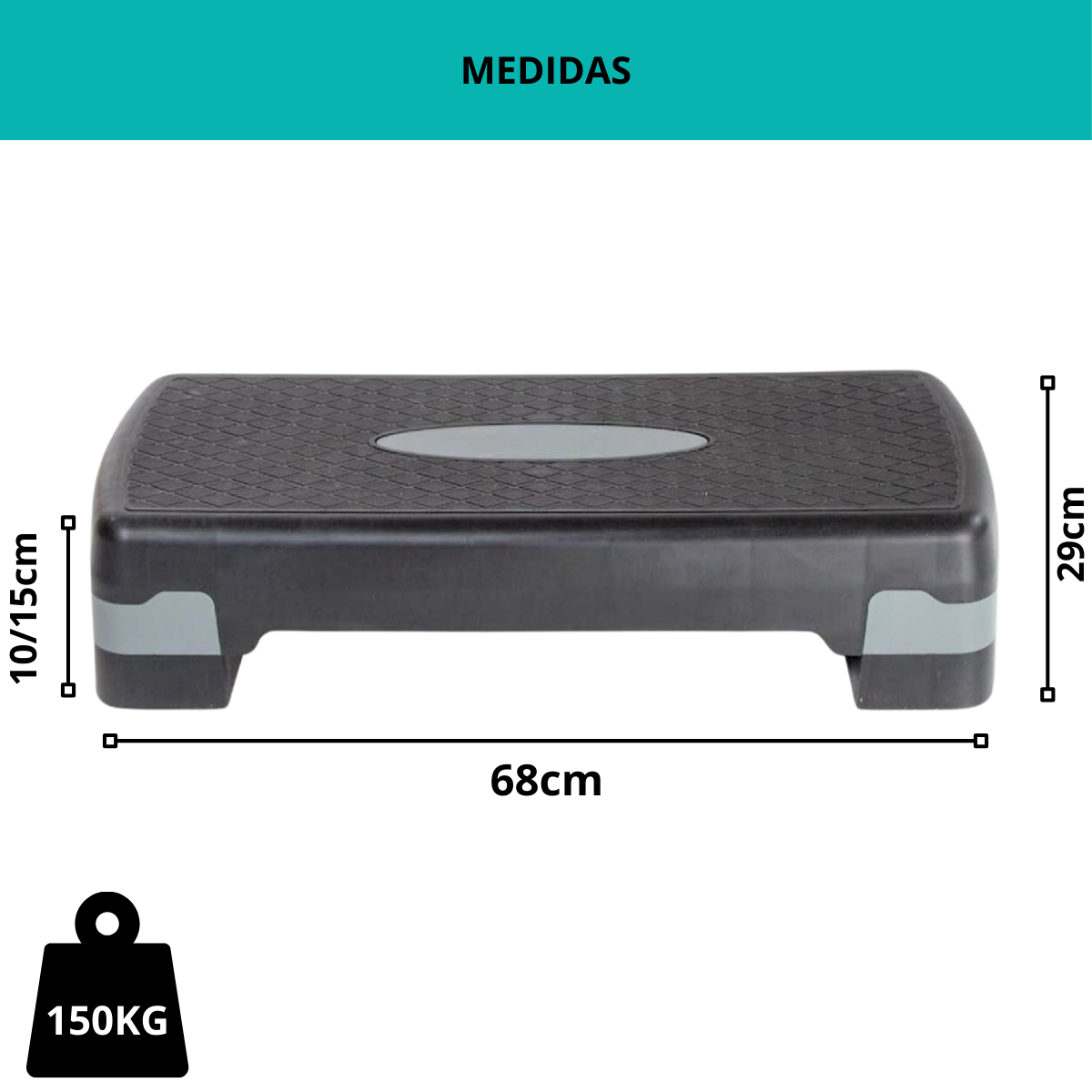 Banco Step Aeróbico 2 Niveles Antideslizante-1