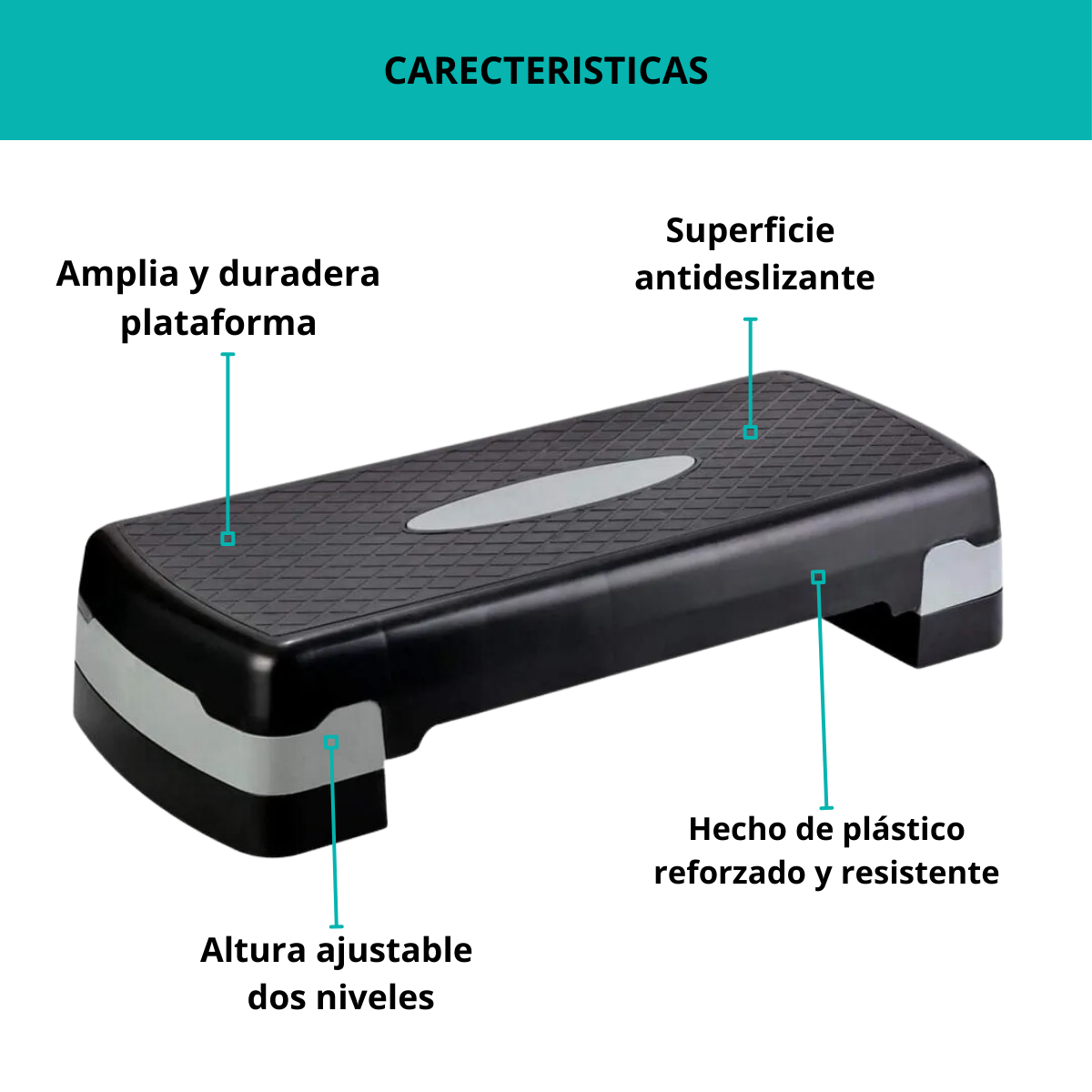 Banco Step Aeróbico 2 Niveles Antideslizante-2