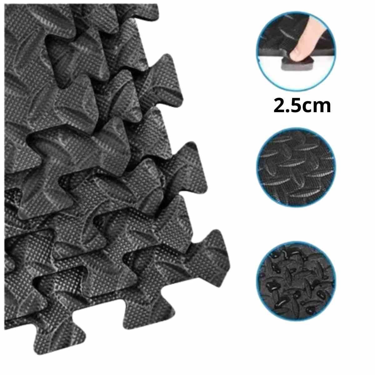 Pack X 4 Tatami Alfombra Encastrable 60x60x2.5cm Goma Eva-1