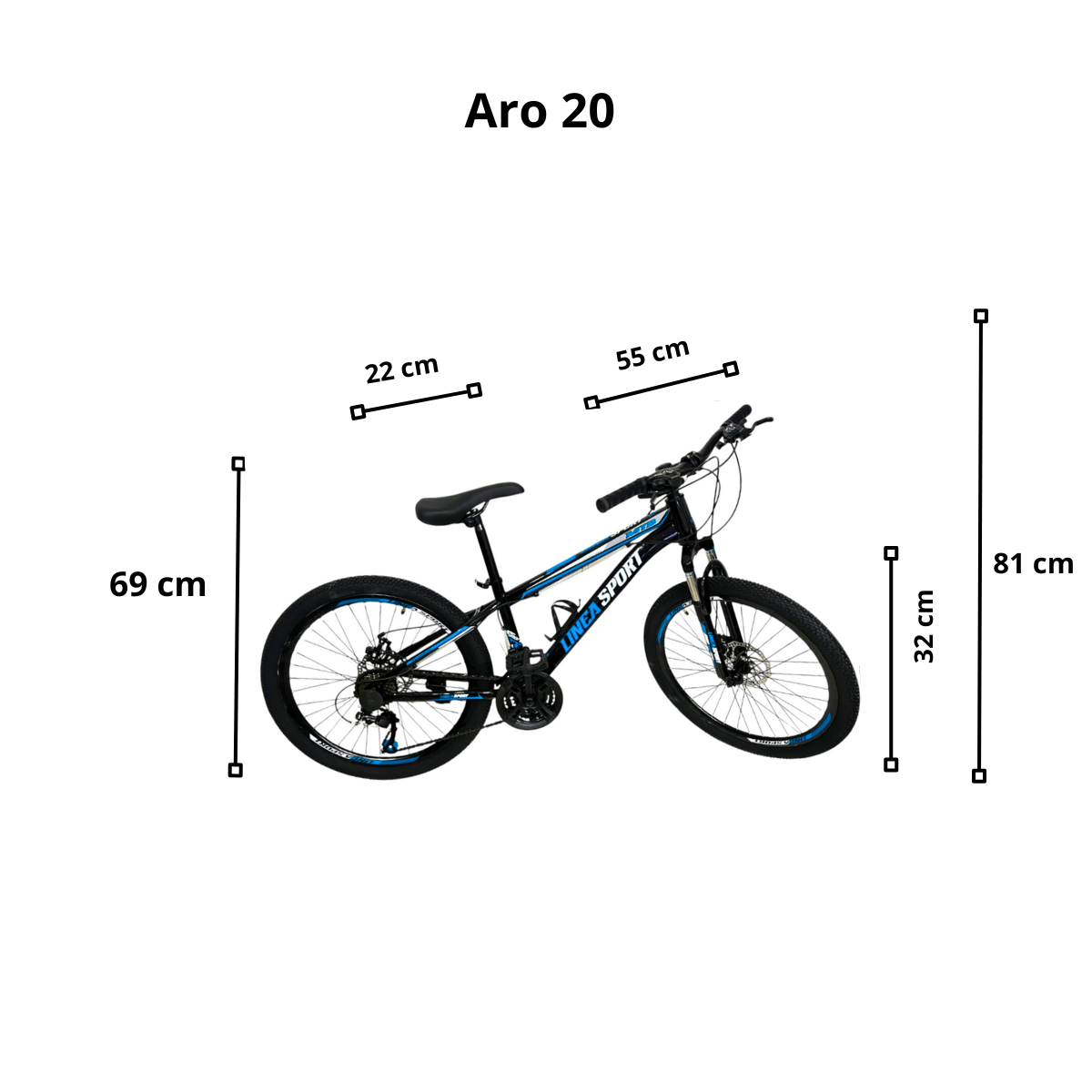 Bicicleta aro 20" Con Cambios-1