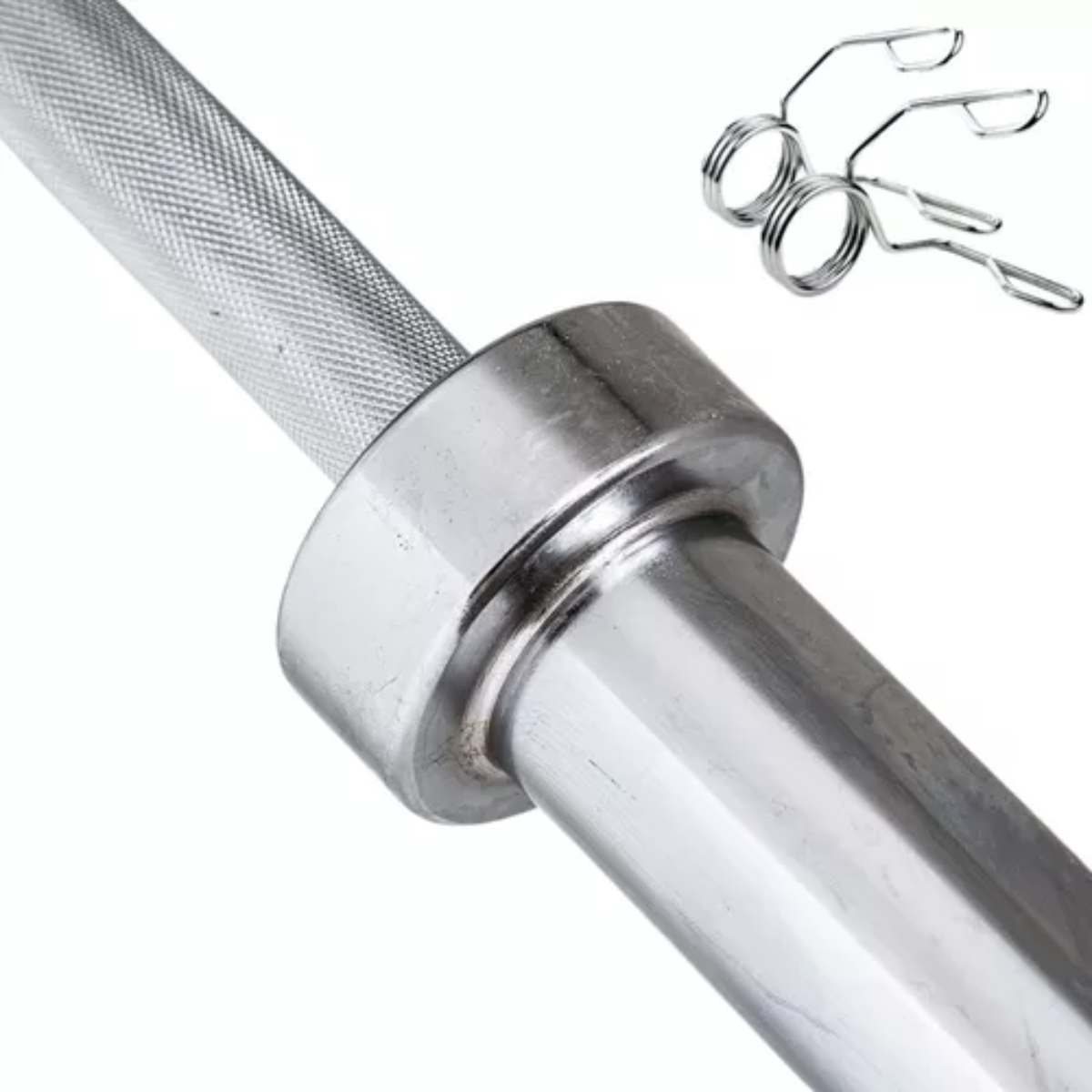 Barra Recta Olímpica De 120 Cm Cromada-1