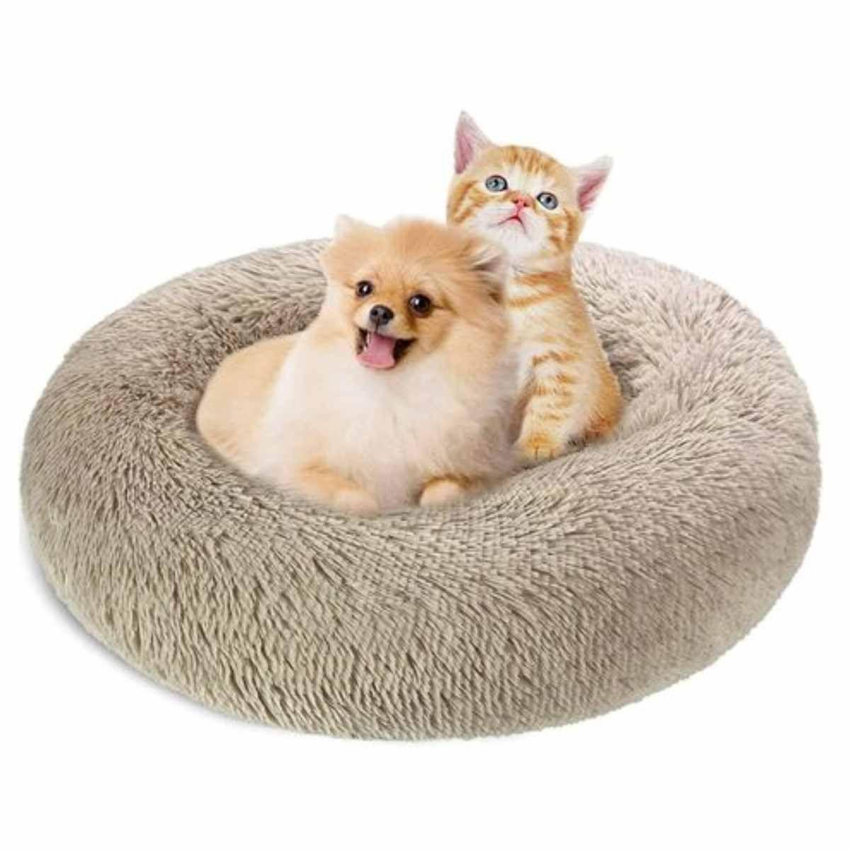 Cama de Felpa Antiestrés 70 cm para mascotas -3