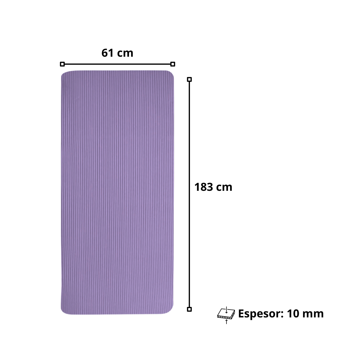Mat De Yoga Alfombra Espesor 10mm Extra -1