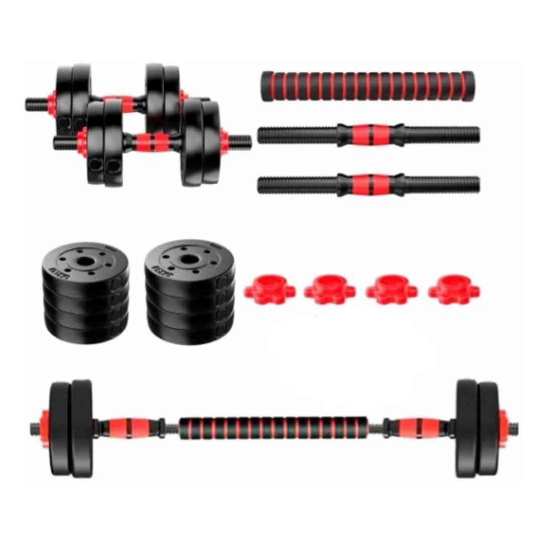 Set De Mancuernas Ajustable De 15kg Con Unión-1