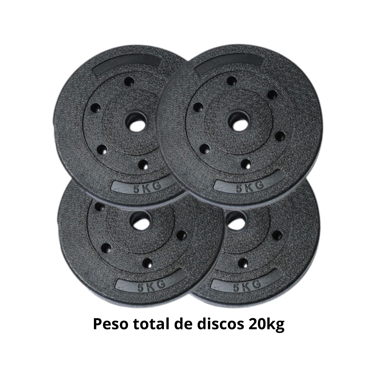 Set 4 Discos Preolímpicos Pvc 5 Kg C/u Total 20kg-0