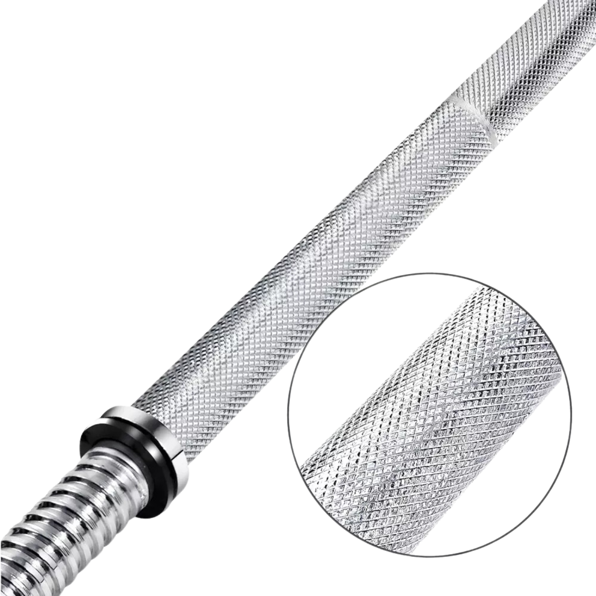 Pack de Barra Preolímpica 120 cm + 2 Discos Engomados de 10 kg Total 20 kg-3