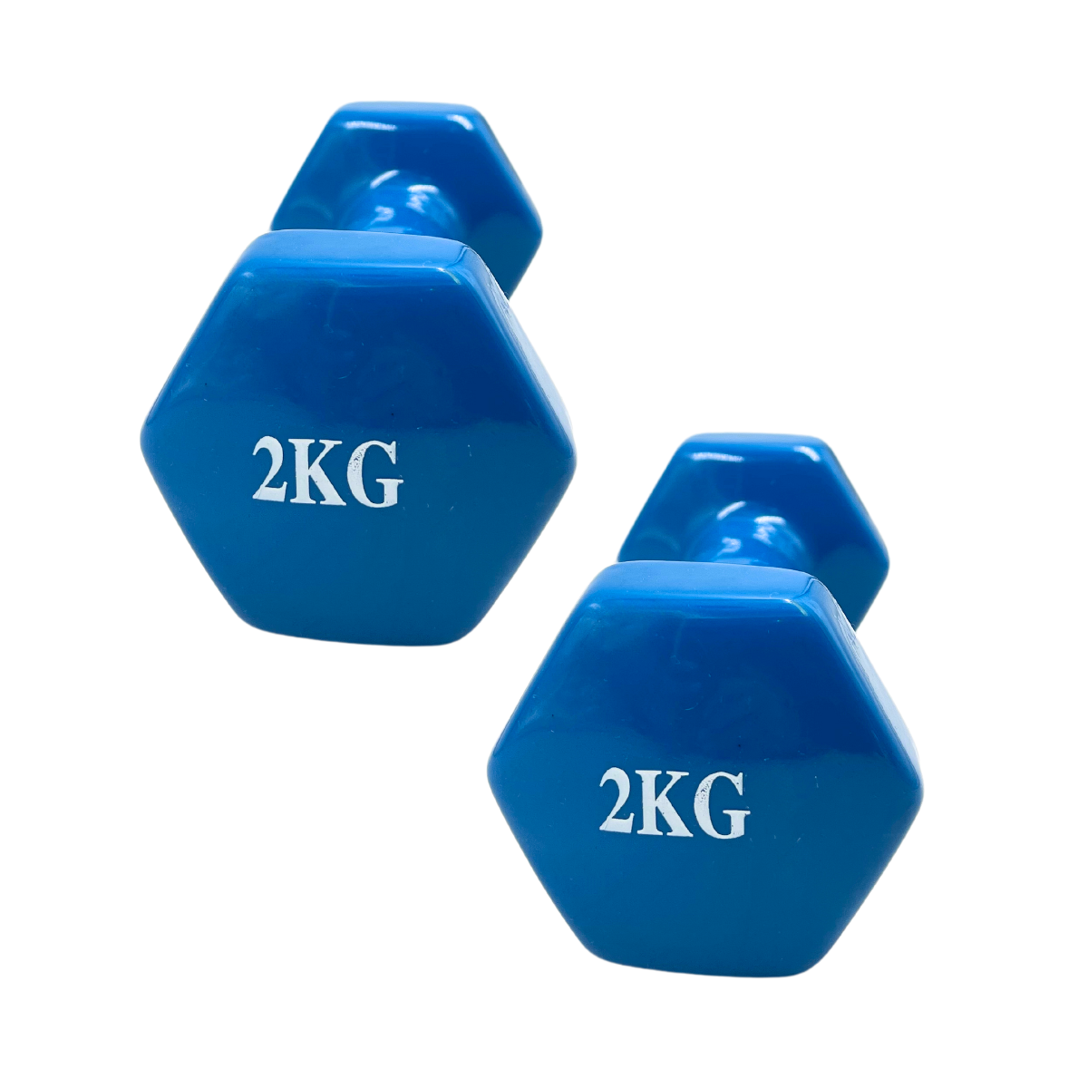 Par De Mancuernas Hexagonal De Vinilo 2kg C/u (total 4kg)-0