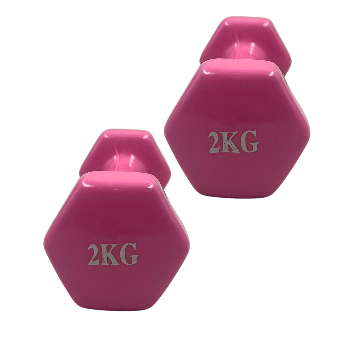 Par De Mancuernas Hexagonal De Vinilo 2kg C/u (total 4kg)-0