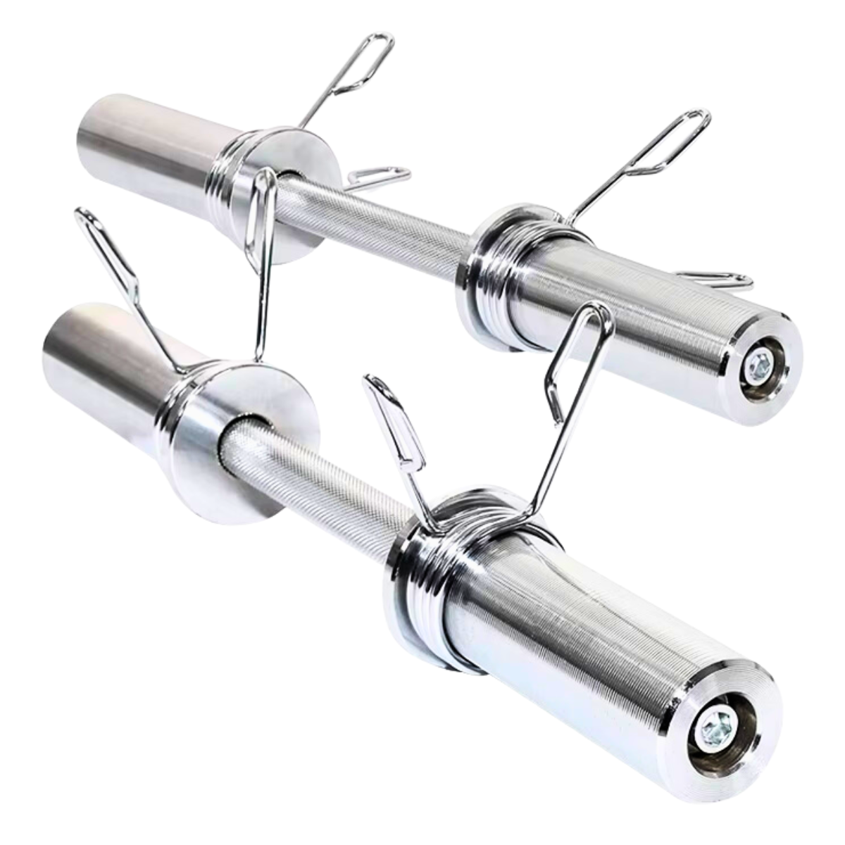 Par De Barras De Acero Para Mancuernas De 55 Cm Olímpica-0