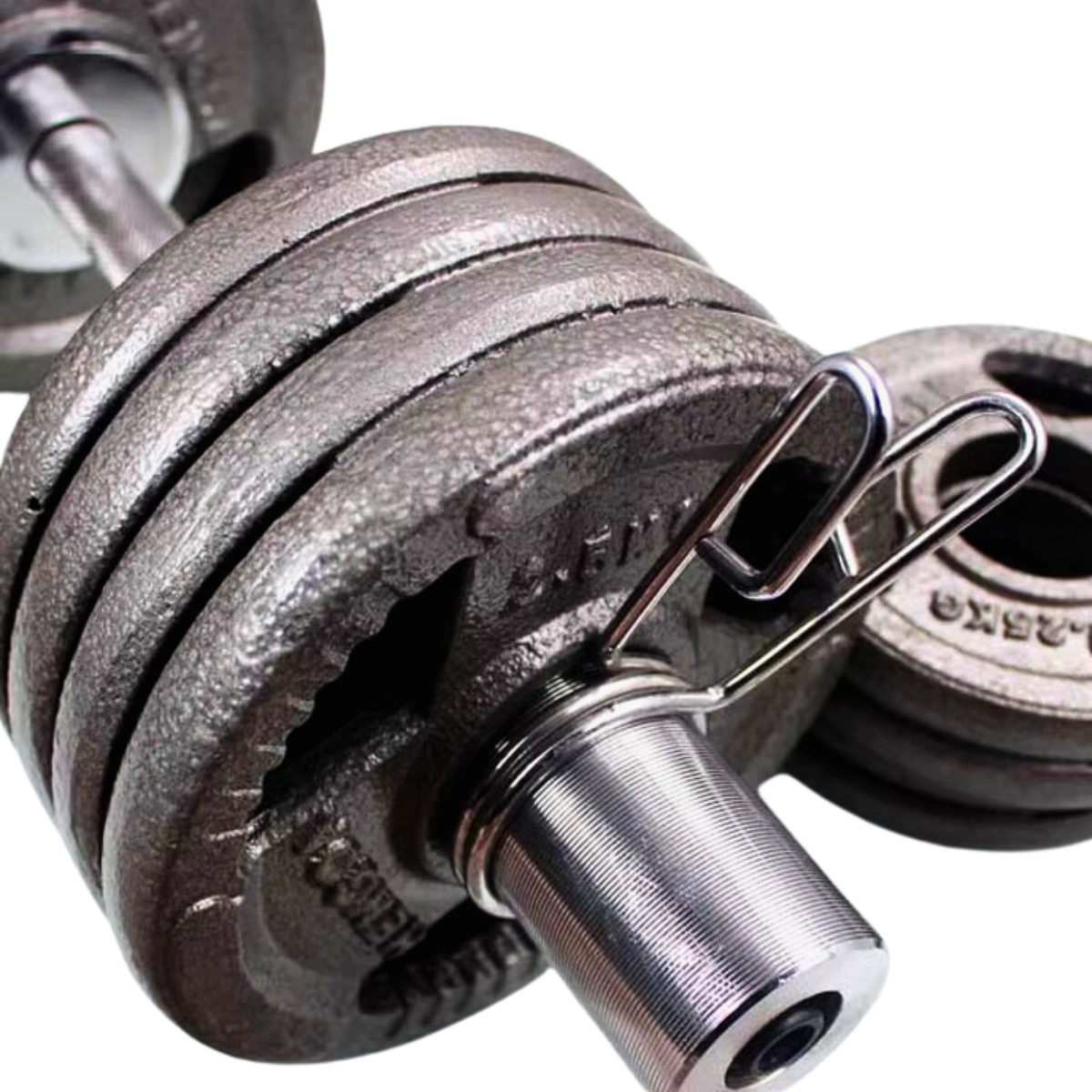 Par De Barras De Acero Para Mancuernas De 55 Cm Olímpica-3