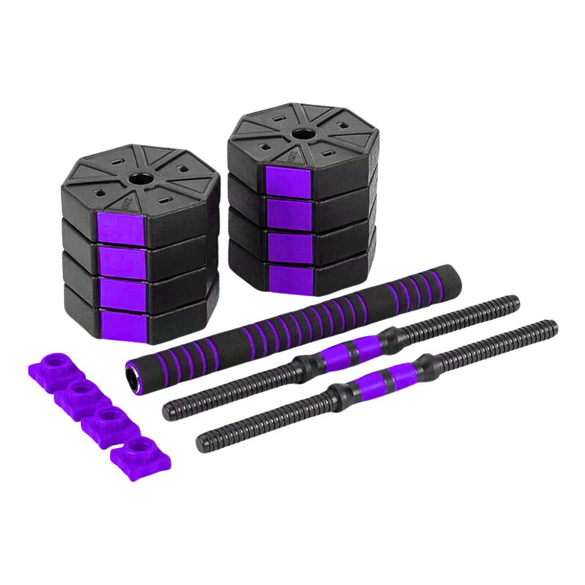Set De Mancuernas Ajustable De 15kg Con Unión/extensor-2