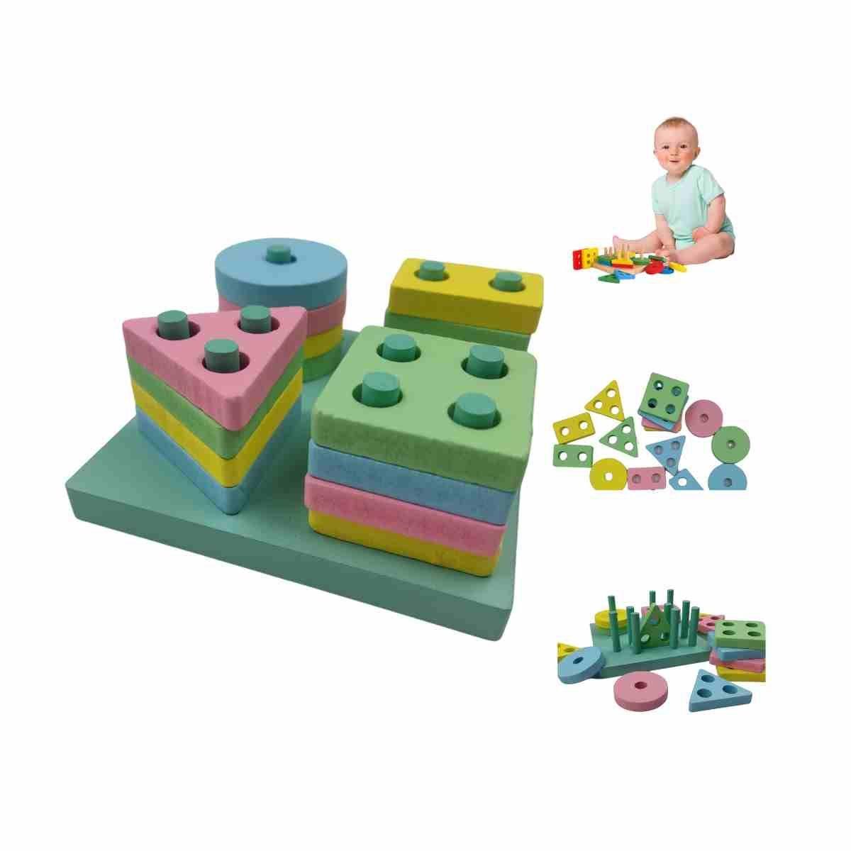 Juego Didáctico De Madera Educativo Para Bebes -0