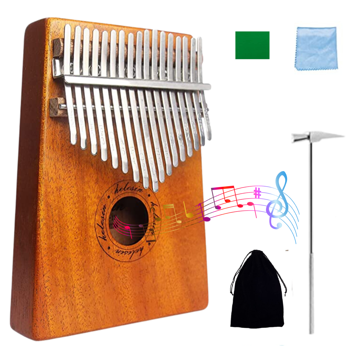Kalimba Instrumento Musical De 17 Tono De Madera-4