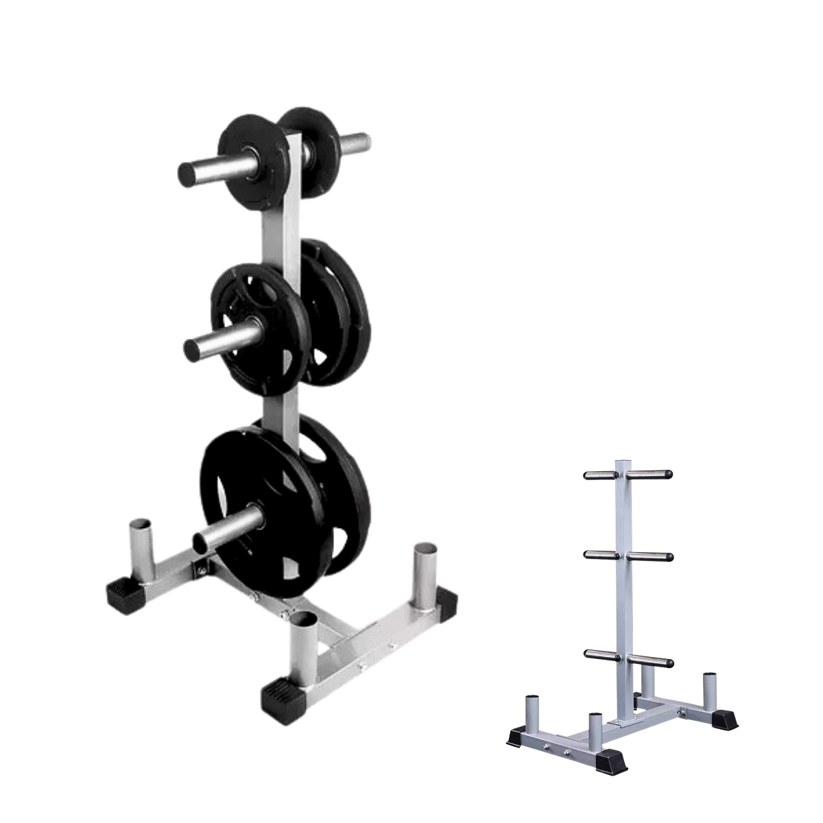 Rack Soporte Para Discos Y 4 Barra Olímpica Vertical-3