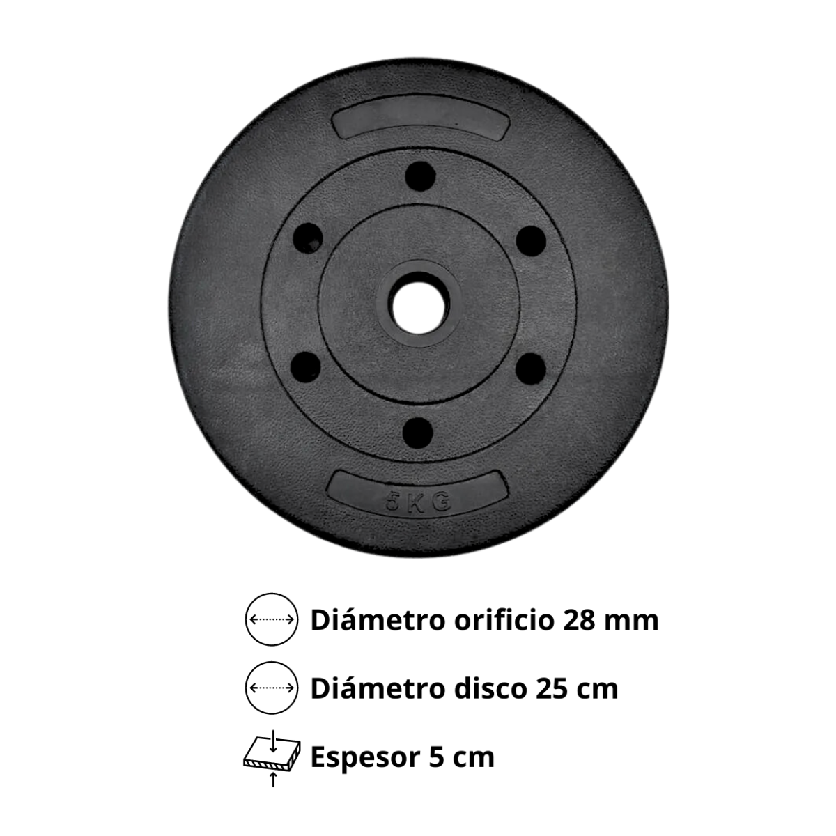Pack 2 Mancuernas Cromadas + 20 Kg En Discos Pvc Linea Sport-2