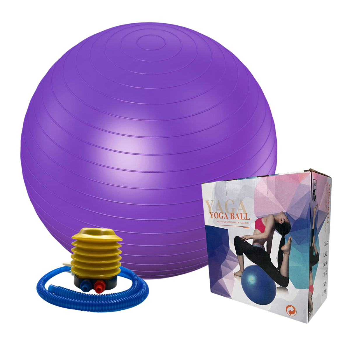 Pelota Lisa de Pilates 85 cm + Inflador-0