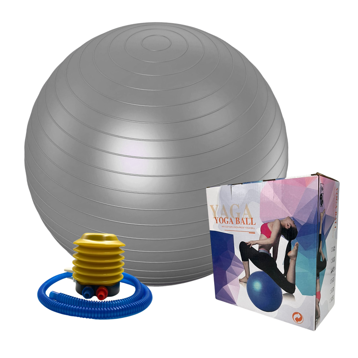 Pelota Lisa de Pilates 85 cm + Inflador-0