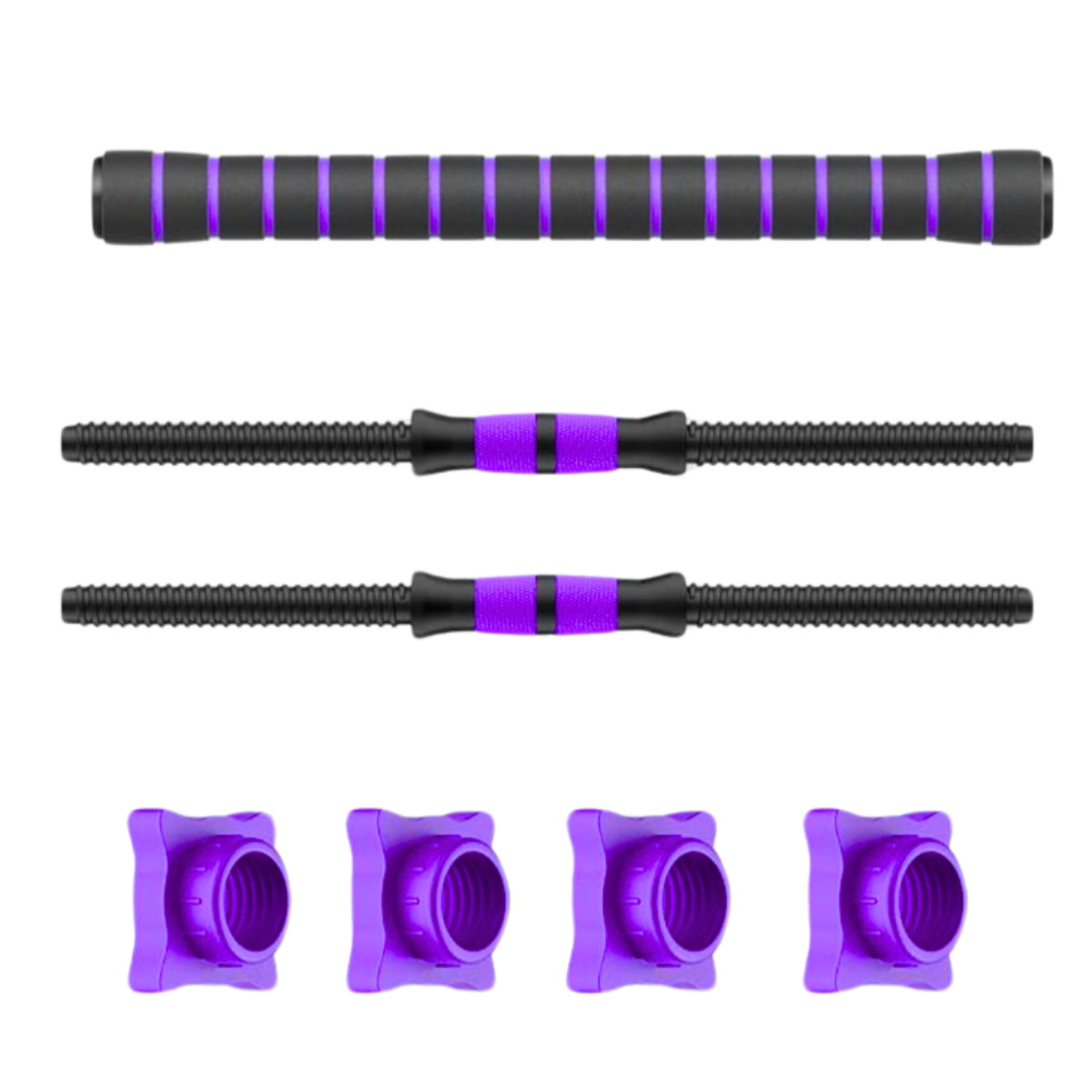 Set De Mancuernas Pvc 20kg Barra Armable Ajustable-2