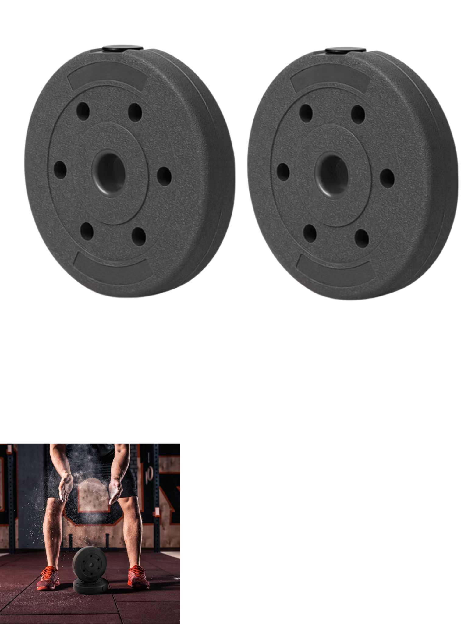 Set De 2 Disco Pvc 10kg C/u Preolímpico-1