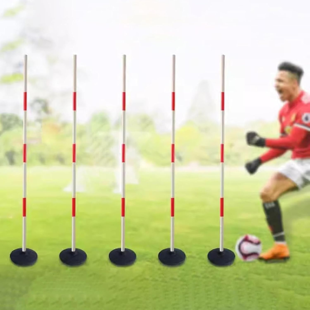 Bastón Slalom 1.5 Mts Con Base Para Deportes O Vial-2