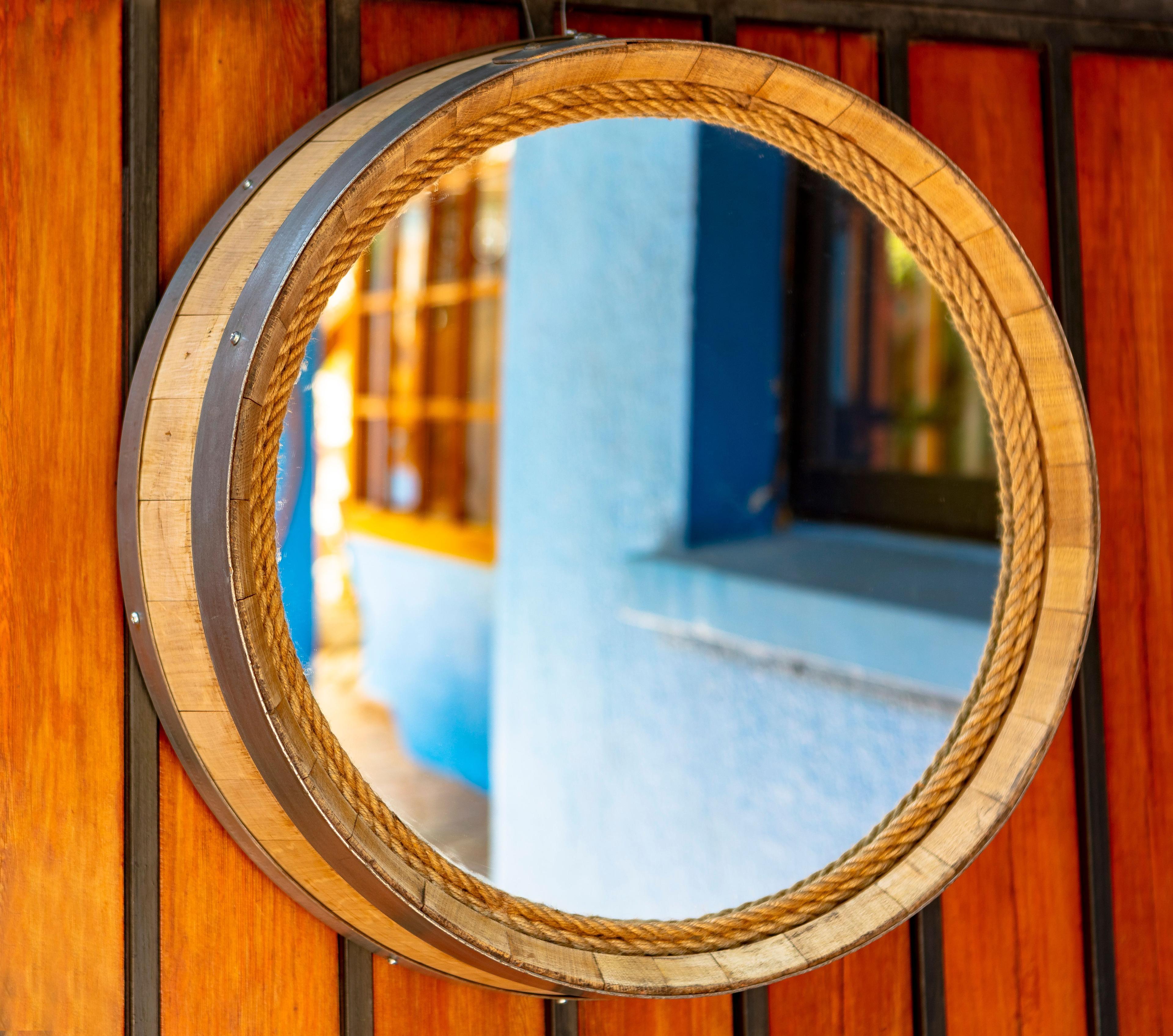 Espejo Barrica Roble -2