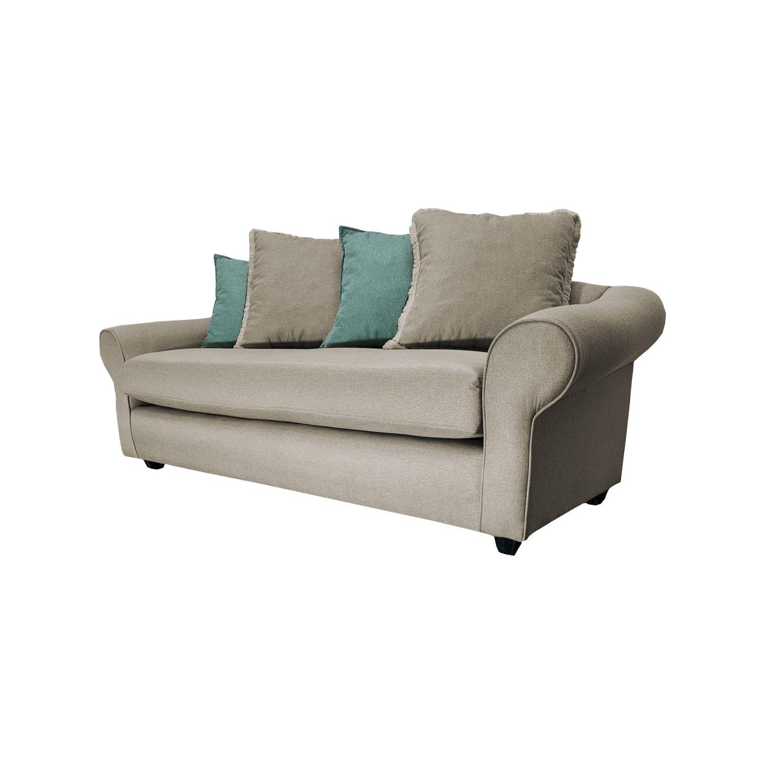 SOFÁ PRAT CHENILLE BEIGE 3 CUERPOS -4