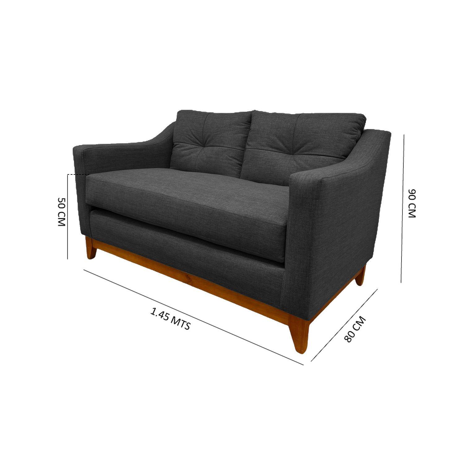 SOFÁ CARRERA CHENILLE GRAFITO 2 CUERPOS -3