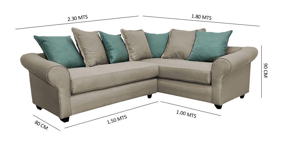SECCIONAL PRAT DERECHO CHENILLE BEIGE -3