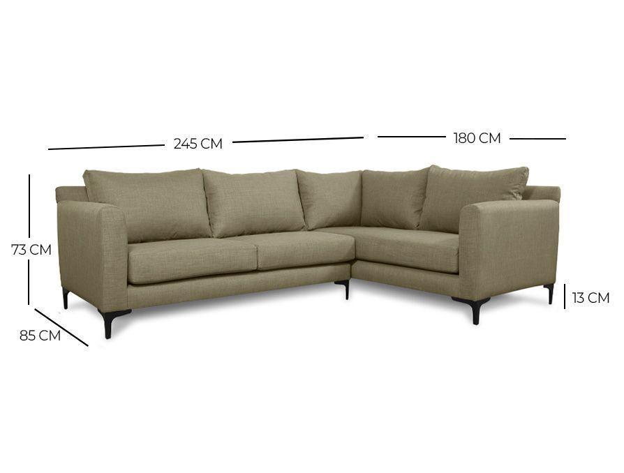 Seccional Alanna Chenille Tipo Lino Beige-2