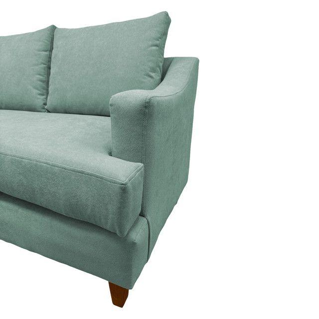 SOFÁ MISTRAL CHENILLE VERDE MENTA 3 CUERPOS -5