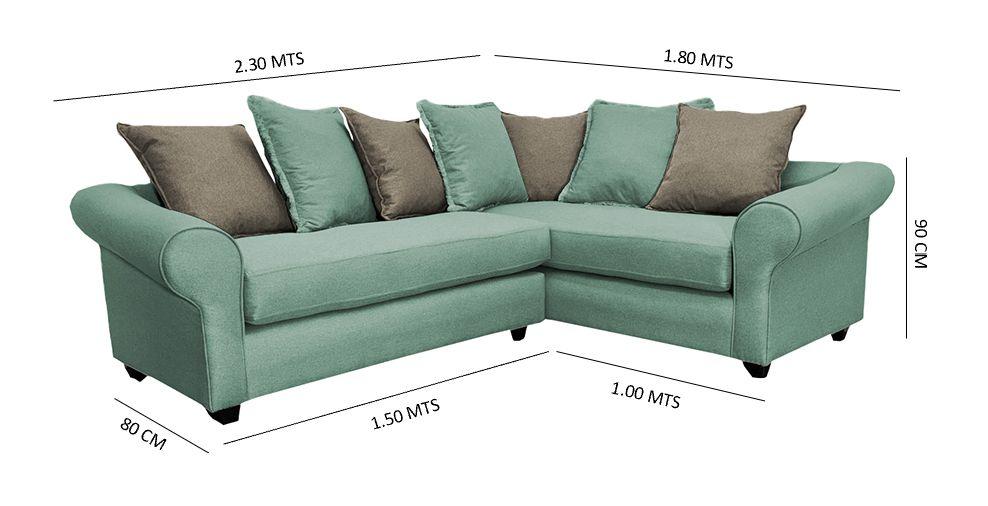 SECCIONAL PRAT DERECHO CHENILLE VERDE MENTA -3
