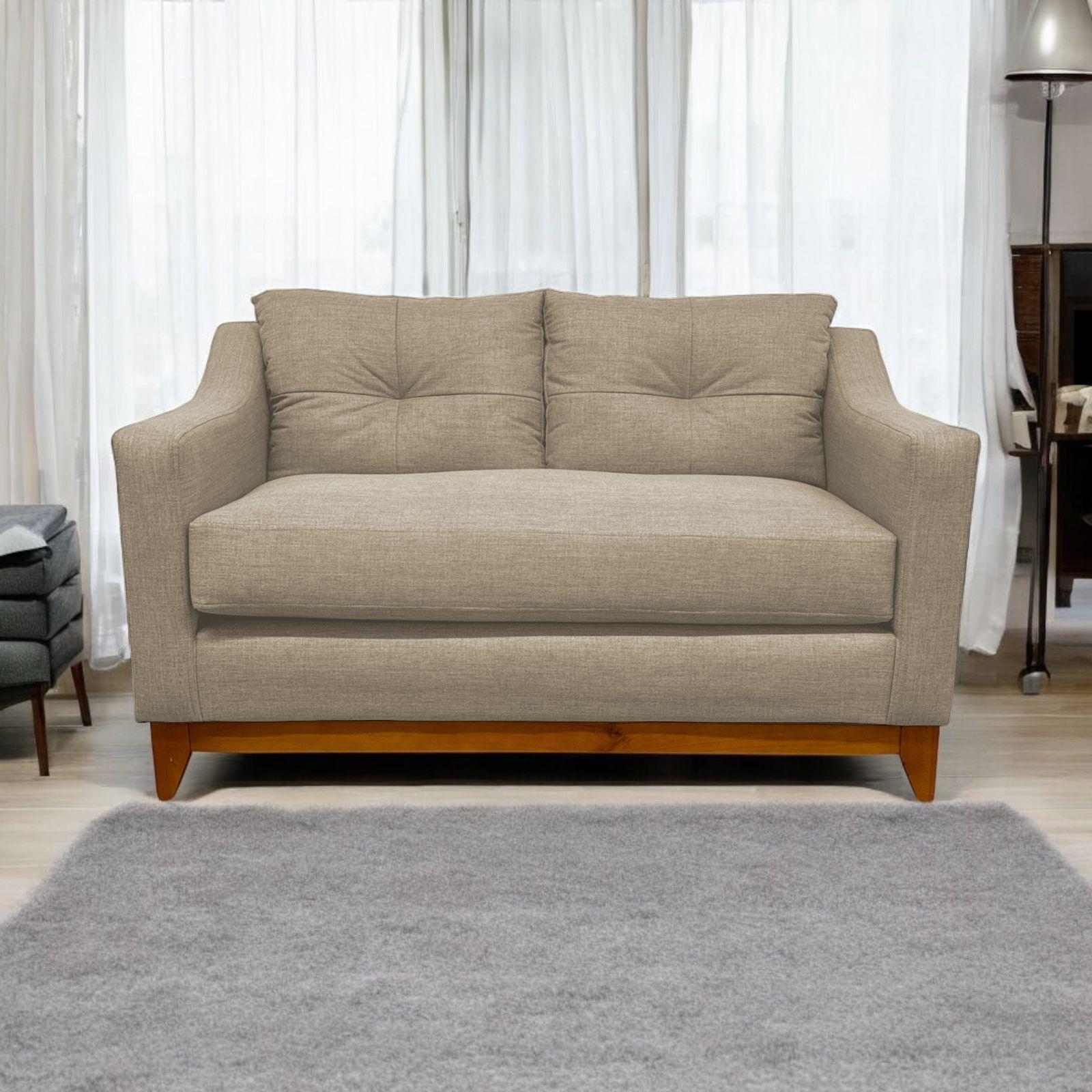 SOFÁ CARRERA CHENILLE BEIGE 2 CUERPOS -2