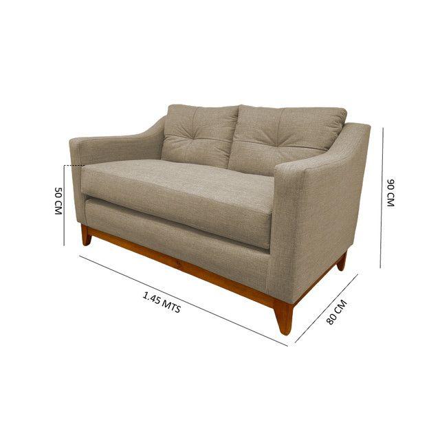 SOFÁ CARRERA CHENILLE BEIGE 2 CUERPOS -3