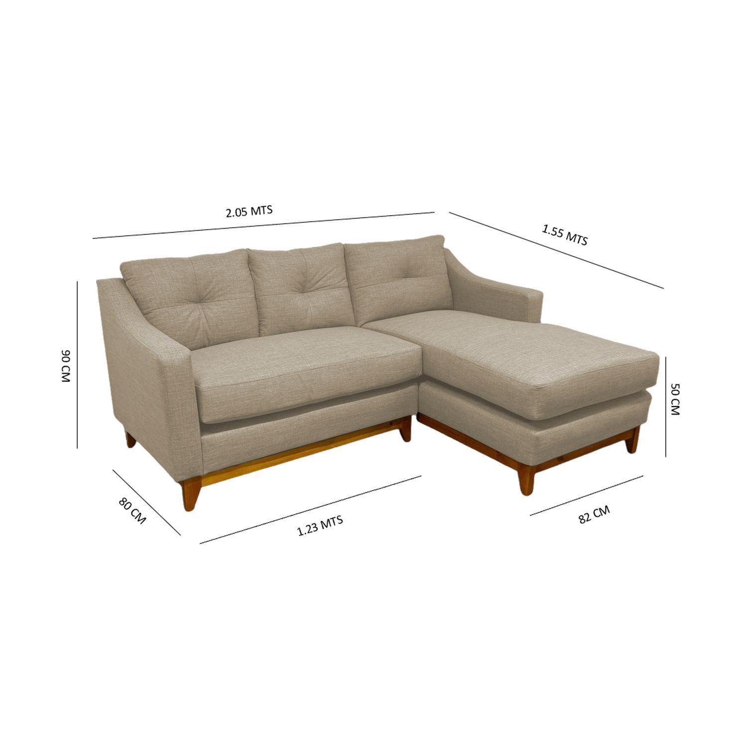 SECCIONAL CARRERA DERECHO CHENILLE BEIGE -3