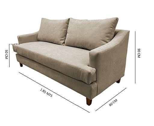 SOFÁ MISTRAL CHENILLE BEIGE 3 CUERPOS -3