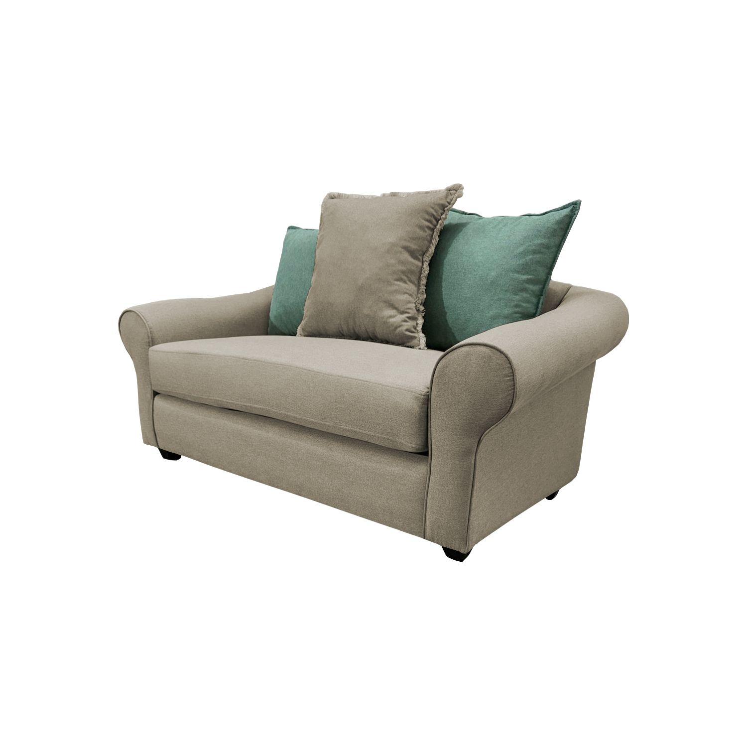 SOFÁ PRAT CHENILLE BEIGE 2 CUERPOS -4