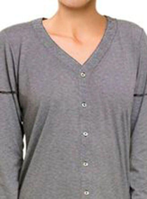 Pijama Hope Listado Gris Gris Mujer-2
