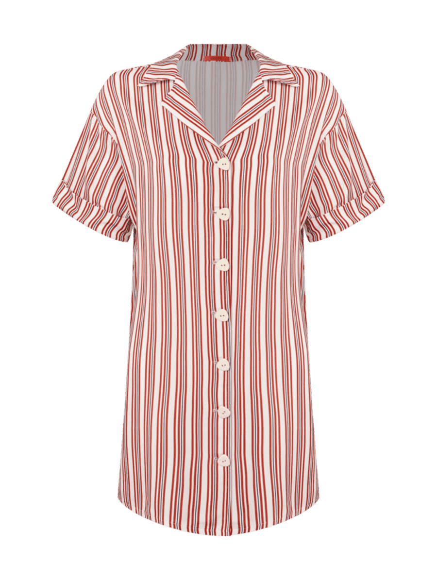 Camisa Pijama Listada-0