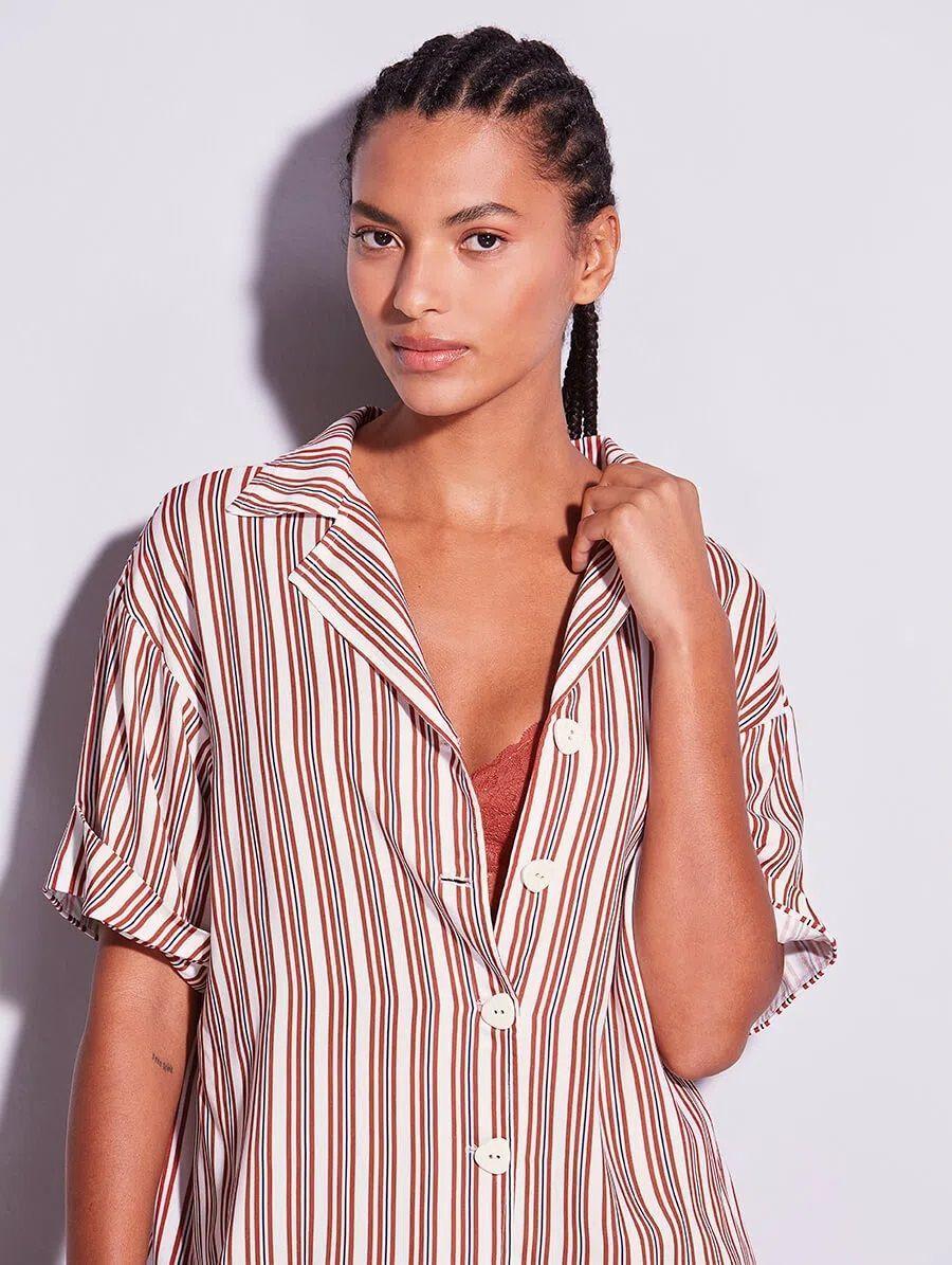 Camisa Pijama Listada-1