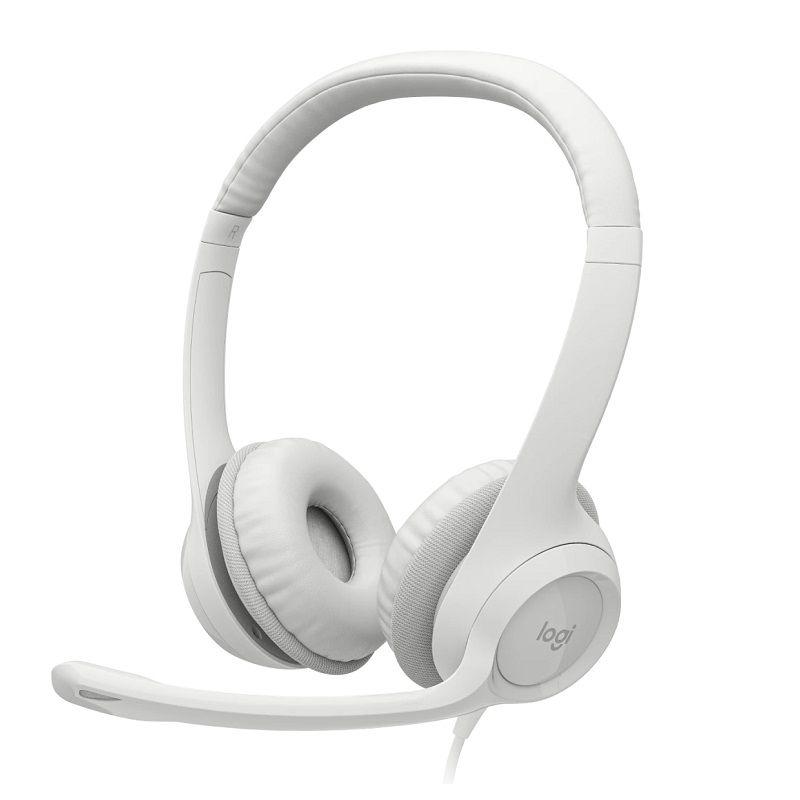 Audifonos Logitech H390 con Micrófono Alámbrico 1.9 Metros USB Blanco-0