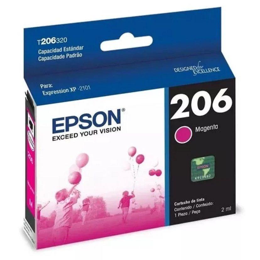 Cartucho de Tinta Epson T206 pág. 200 Magenta C13T206320-AL-0