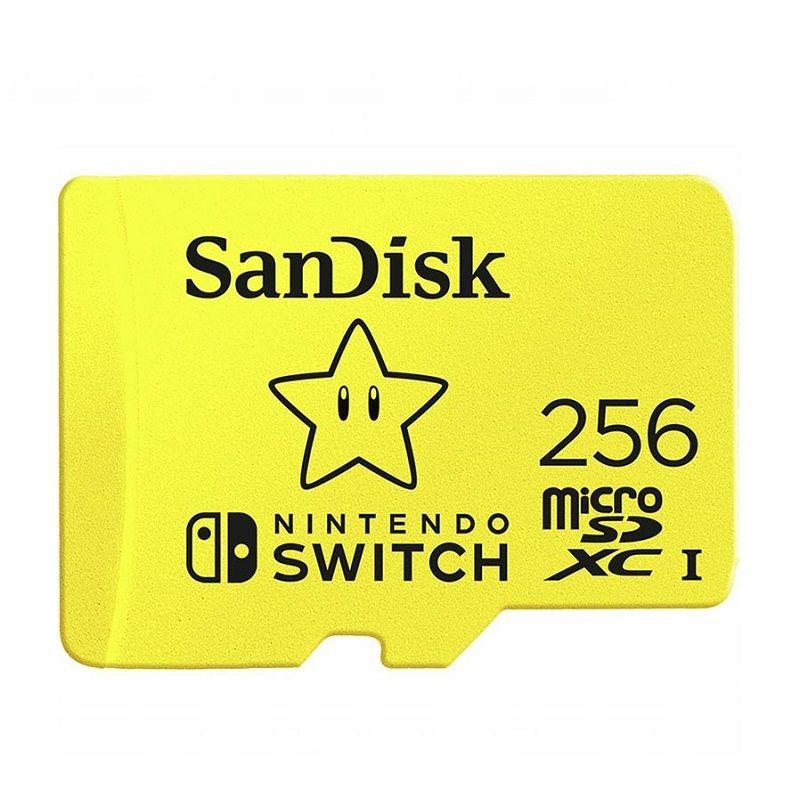 Memoria MicroSD SanDisk NintendoSwitch 256GB UHS-I Lec100MBs Esc90MBs-0