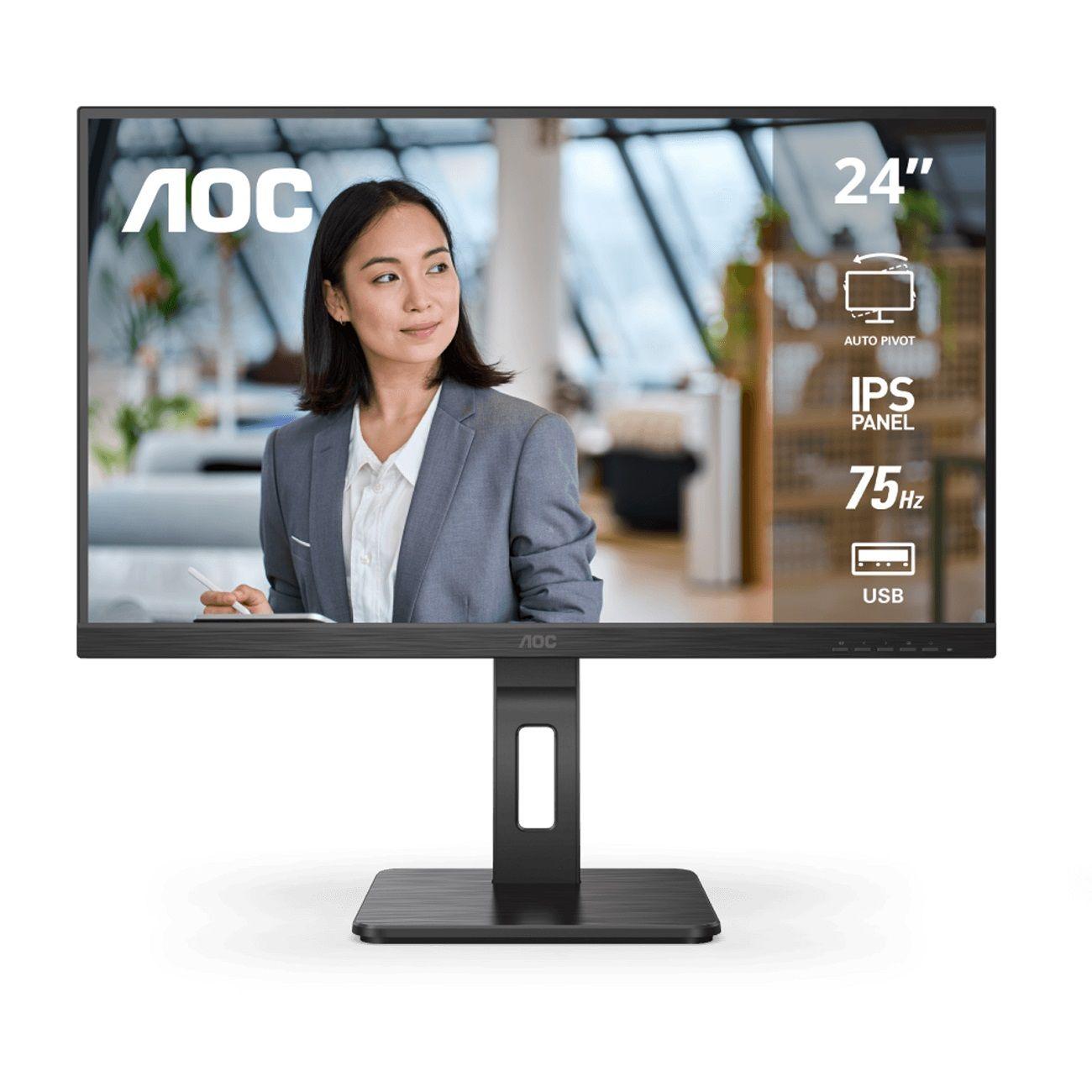 Monitor AOC Pivot 23.8" FullHD D-Port,HDMI,VGA Plano-0
